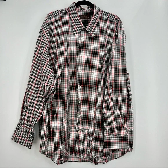 Reserve Patrick James Western Button Down Long Sleeve Plaid Shirt Top XXL - Picture 3 of 7